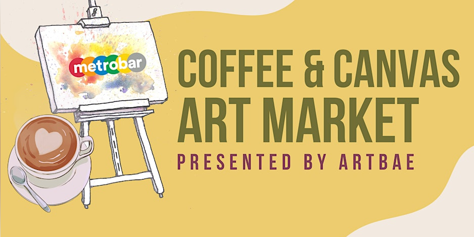 Coffee & Canvas Art Market + Cherry Blossom Sculpture Painting