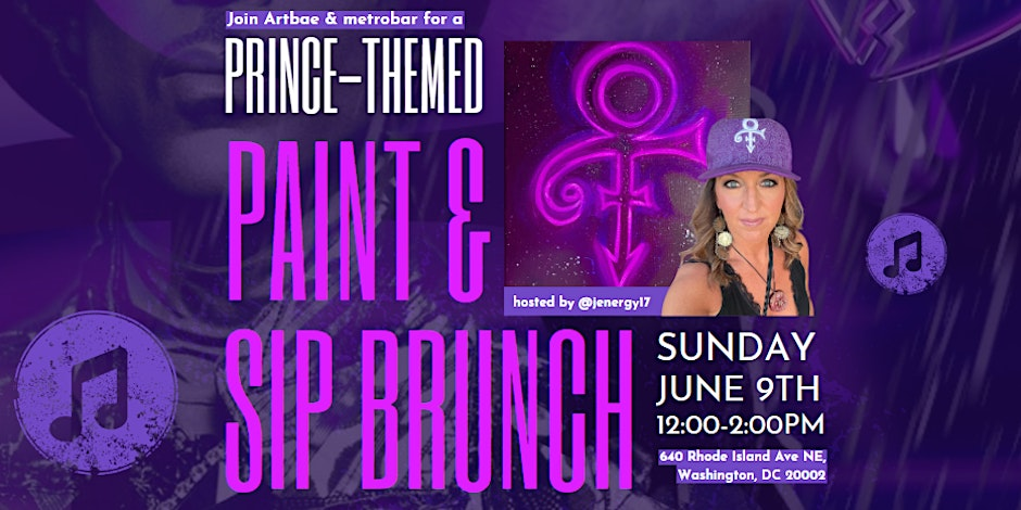 Prince-themed Paint & Sip Celebration